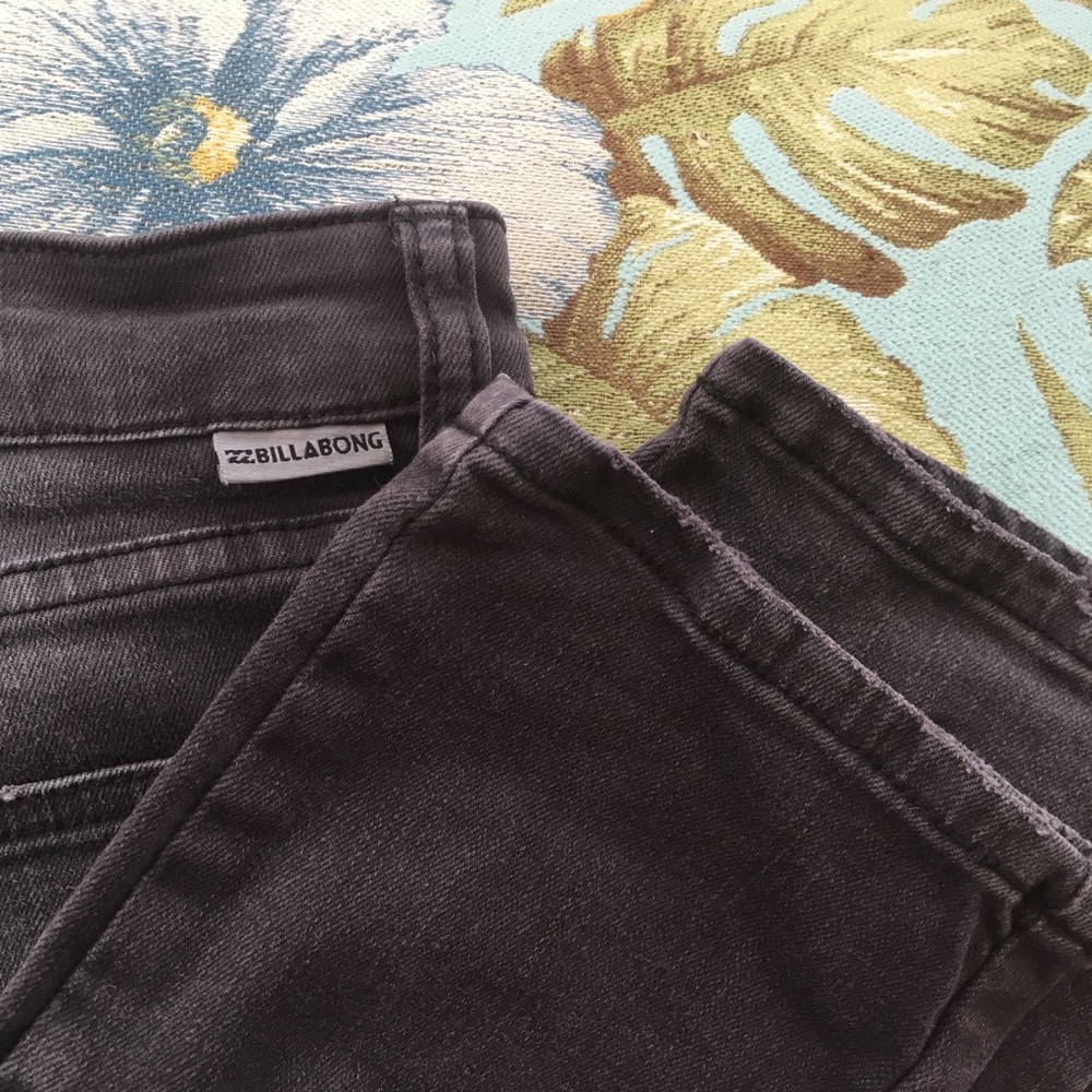 Billabong Gray/Black Denim Tie Up Jeans (30)